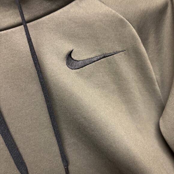 Nike Dri Fit Military Sweatshirt Embroidered Logo Swoosh Hooded Pullover Jumper - Picture 5 of 11